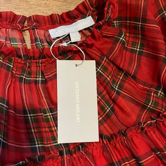 NWT Antonio Melani | Deidre Tartan Plaid Holiday Dress - Picture 12 of 14